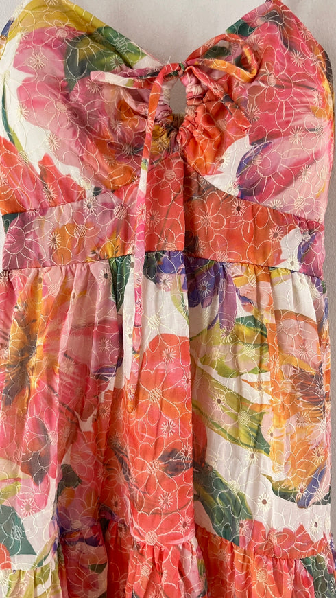 Vintage Spaghetti Strap Midi Dresd